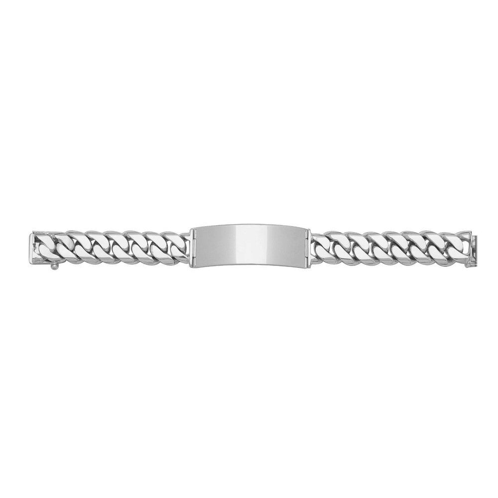 Sterling Silver 15 mm Cuban Link ID Bracelet (8.25-9.5 Inch)