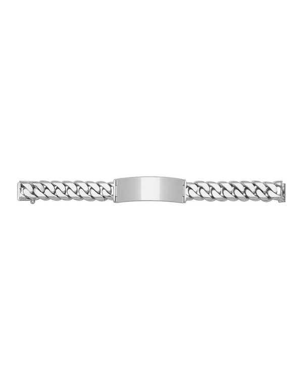 Sterling Silver 15 mm Cuban Link ID Bracelet (8.25-9.5 Inch)