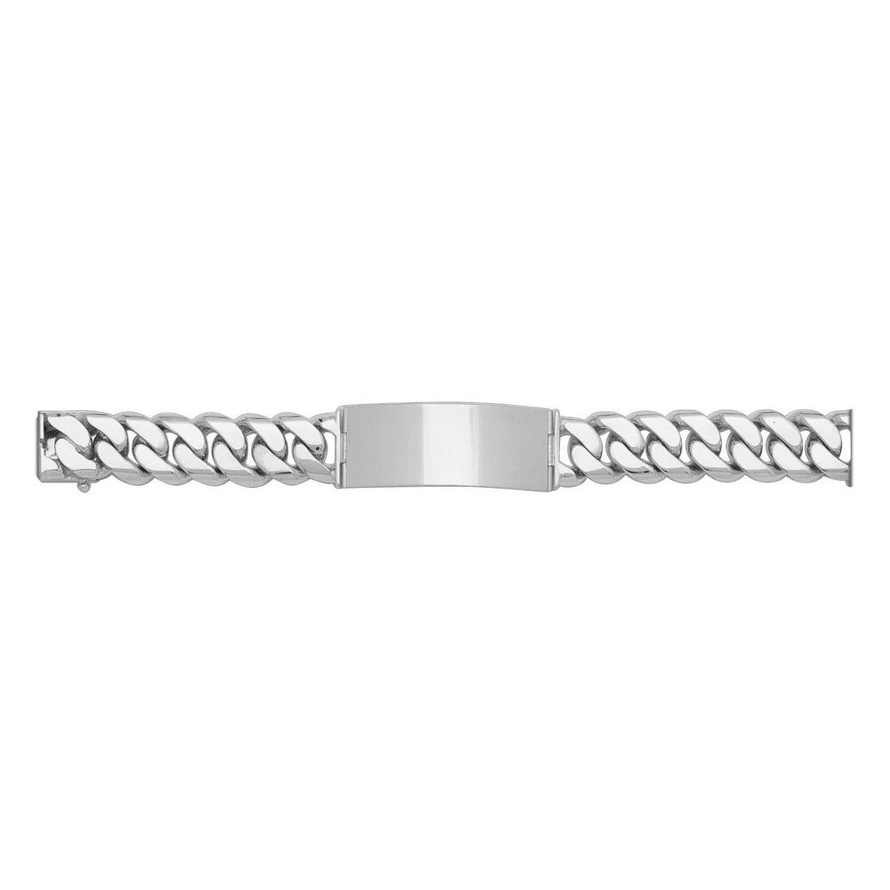 Sterling Silver 18 mm Cuban Link ID Bracelet (8.5-9.5 Inch)