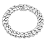 Sterling Silver 13mm Handmade Cuban Link Bracelet (8-9")