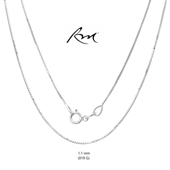 Sterling Silver Box Chain Necklaces