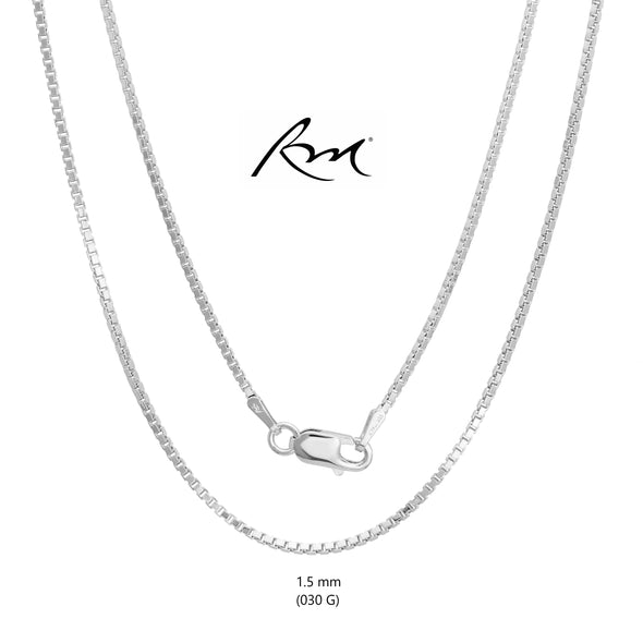 Sterling Silver Box Chain Necklaces