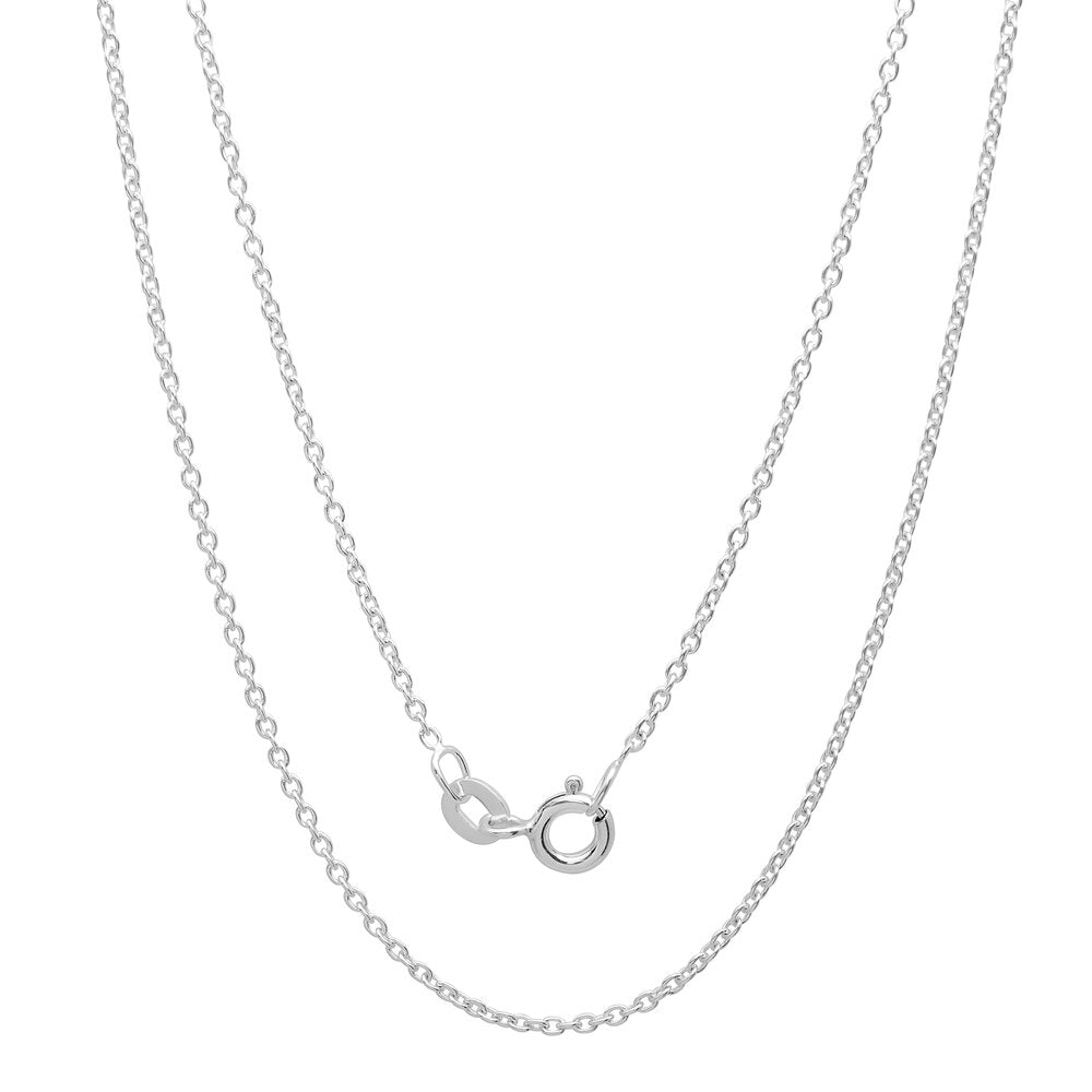 Sterling Silver 1 mm Cable Chain (16-24 Inch)