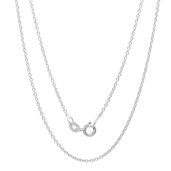 Sterling Silver 1 mm Cable Chain (16-24 Inch)