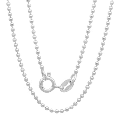 Sterling Silver 2 mm Ball Chain (16-30 Inch)