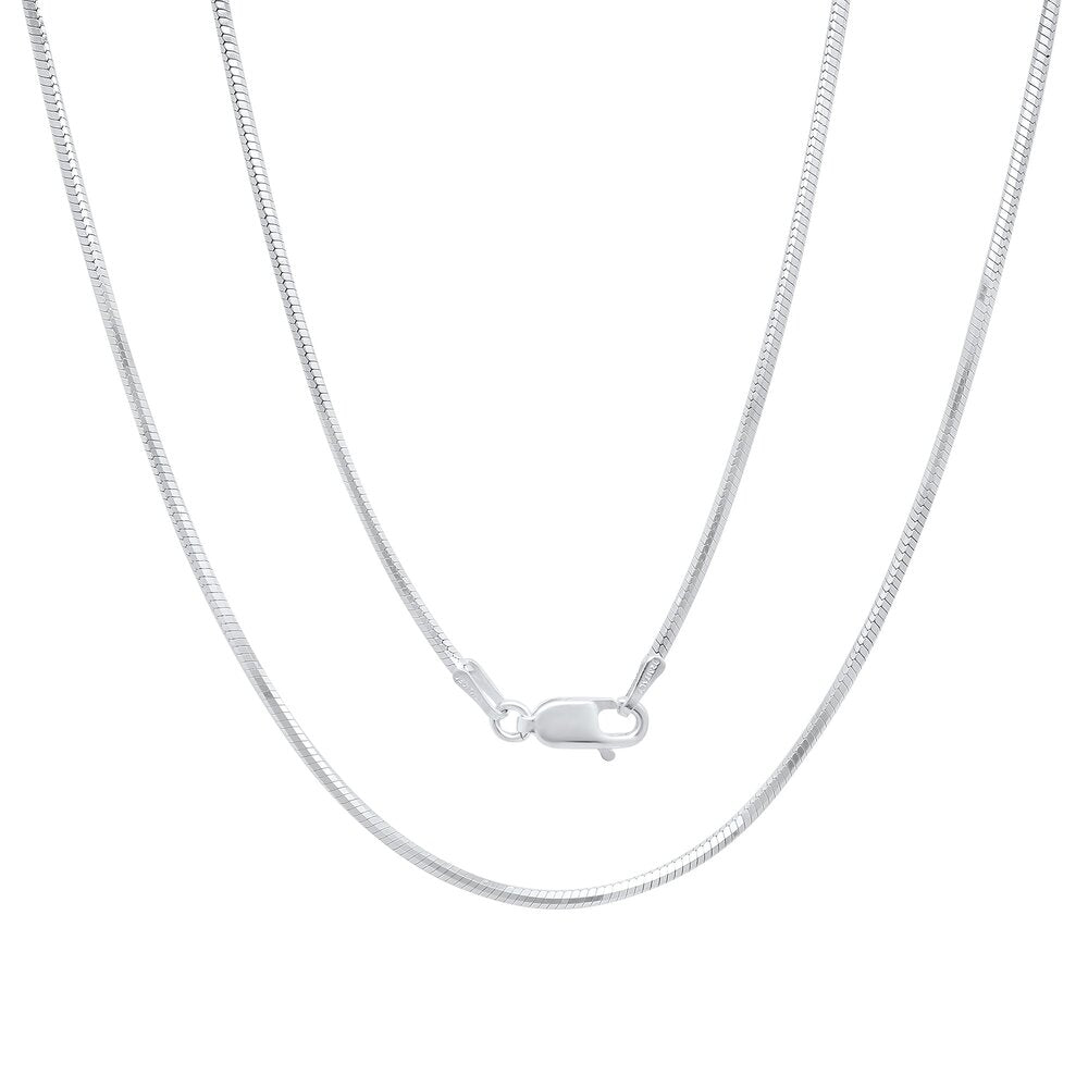 Sterling Silver 1.5 mm Diamond-cut Snake Chain (16-30 Inch)