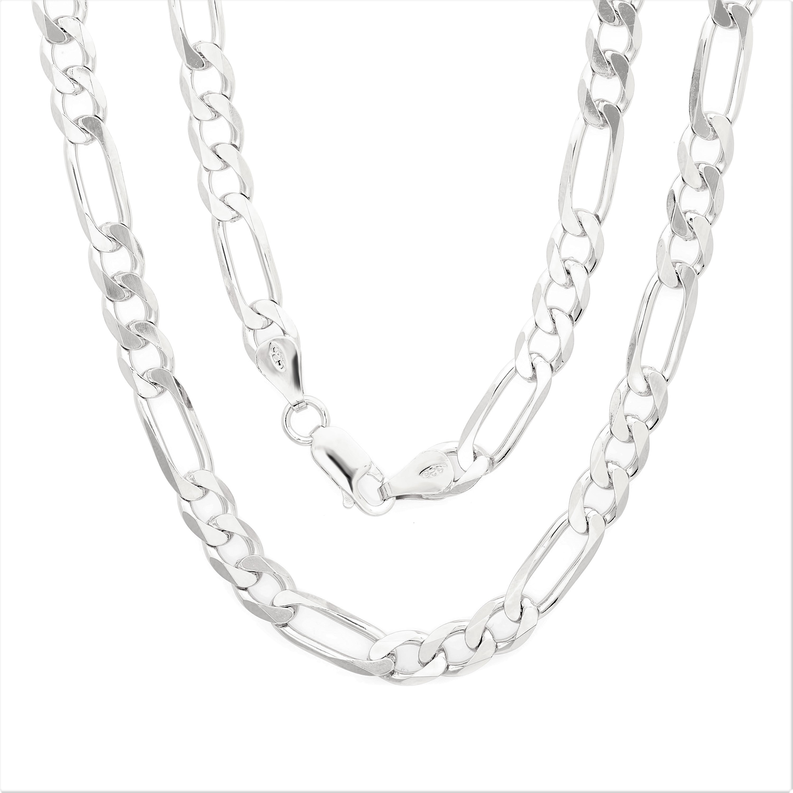 Sterling Silver Figaro Chain 3mm-10mm (16"-30")