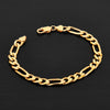 Sterling Silver 8mm Figaro Bracelet (7-9 Inch)