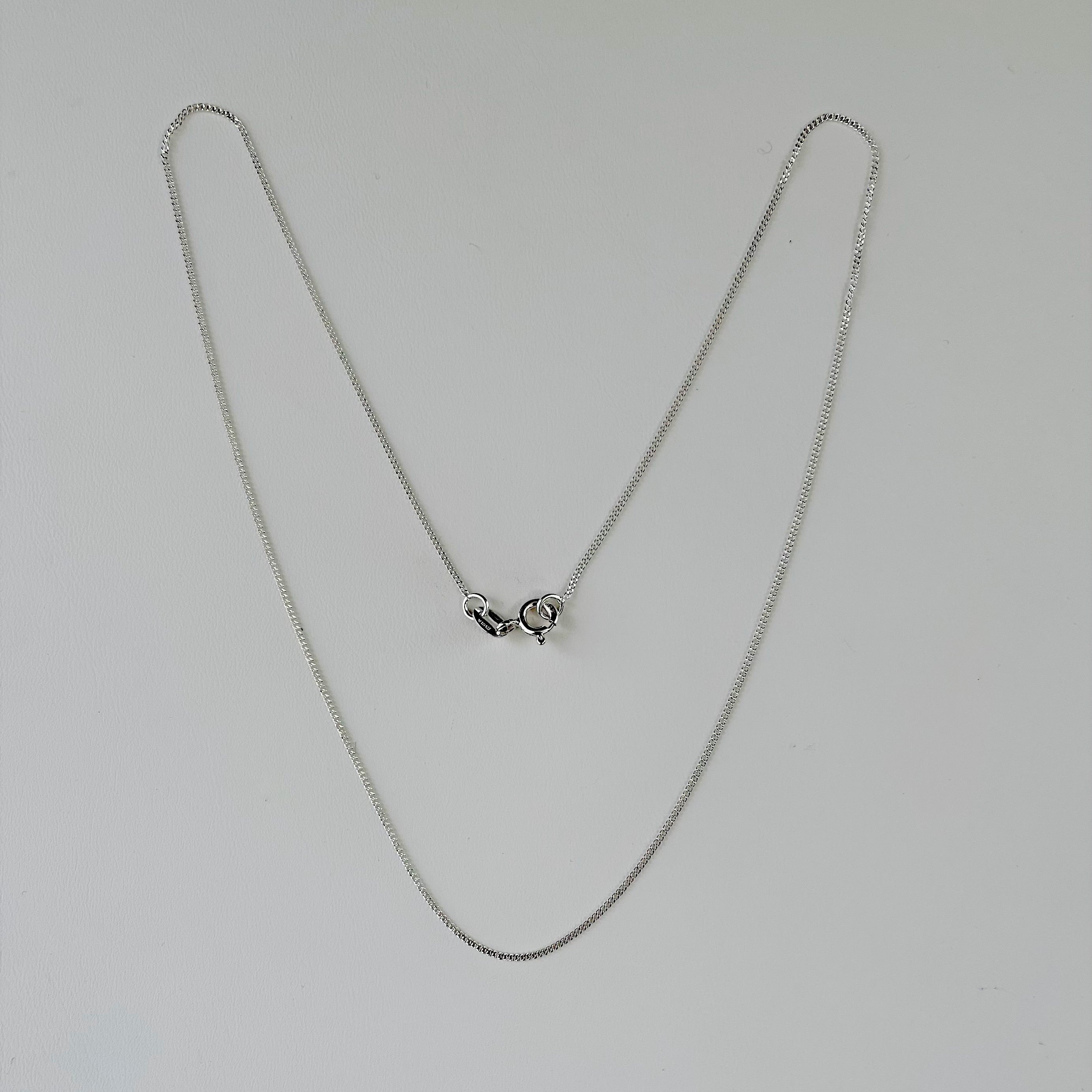 Sterling Silver 1 mm Curb Link Chain (16-20 Inch)