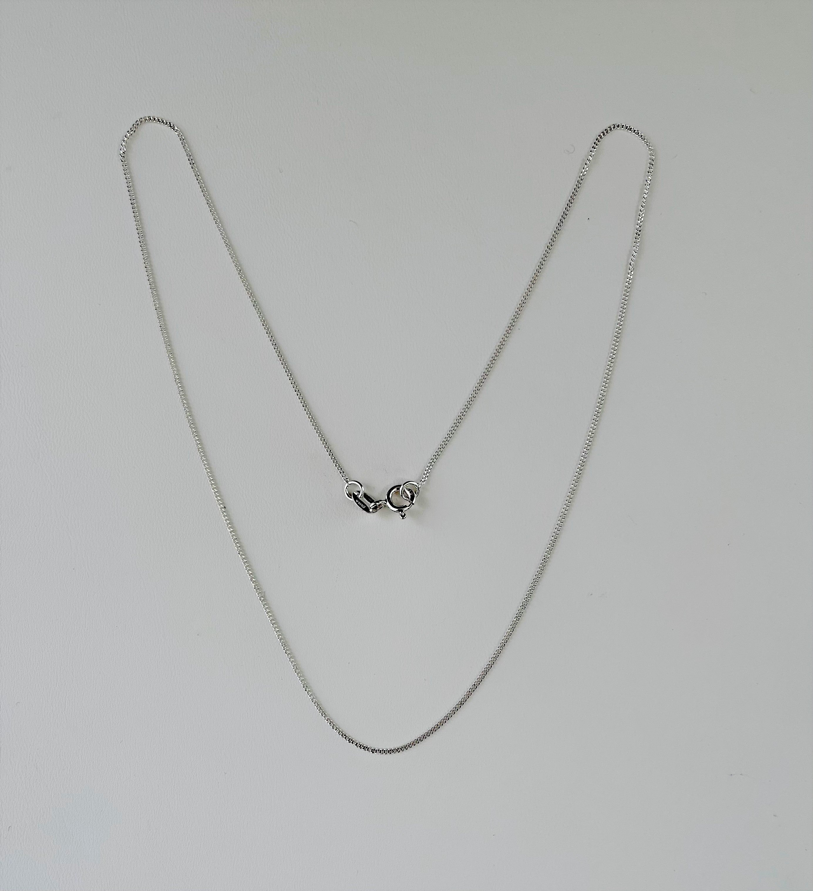 Sterling Silver 1 mm Curb Link Chain (16-20 Inch)