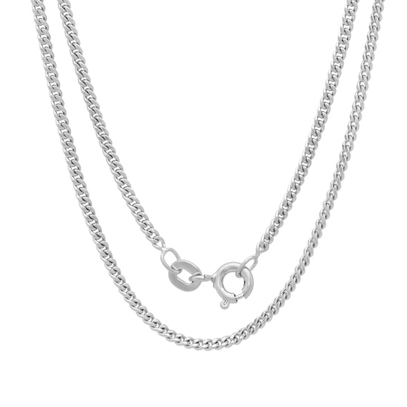 Sterling Silver 1.7 mm Curb Link Chain (16-24 Inch)