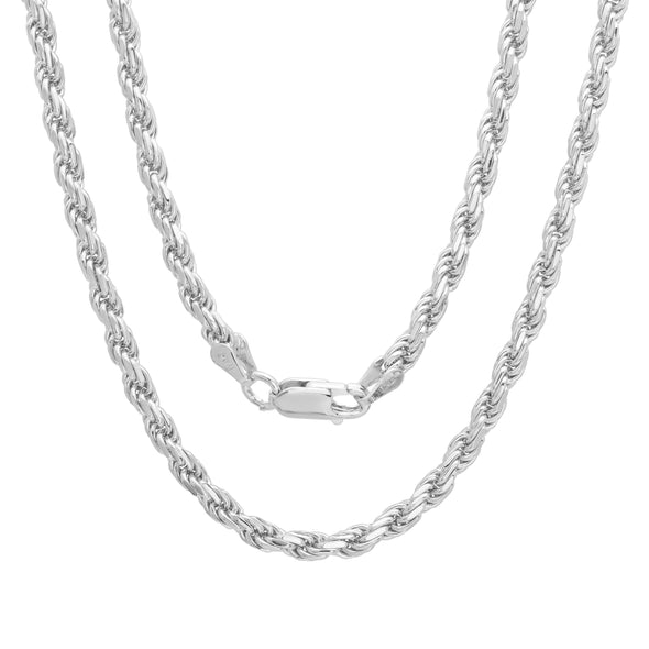 Sterling Silver Rope Chain Necklaces