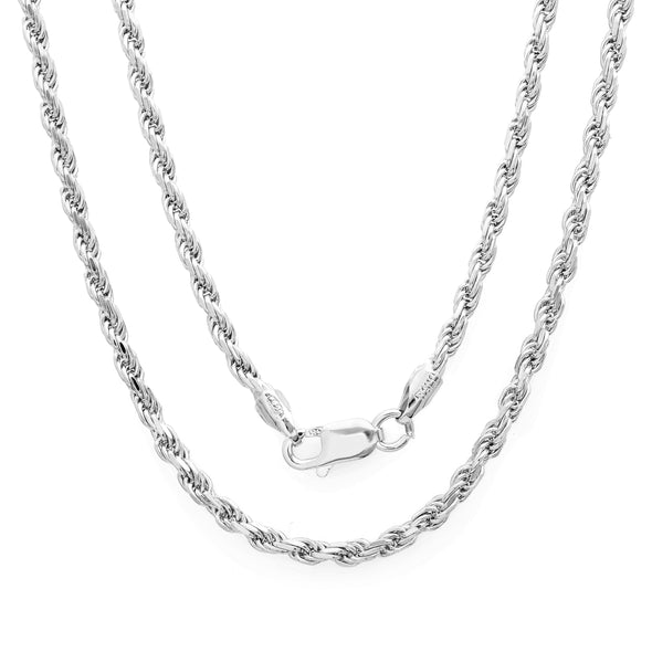 Sterling Silver Rope Chain Necklaces