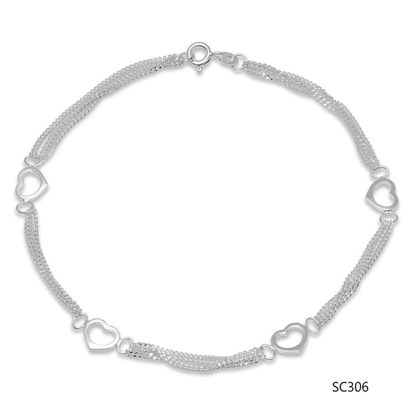 Sterling Silver Anklet Bracelets Collection