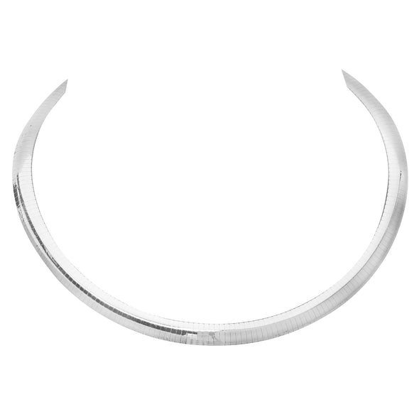 Sterling Silver 8 mm Omega Necklace (16-18 Inch)