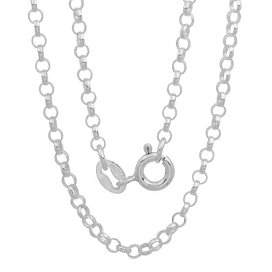 Sterling Silver 2.5 mm Rolo Chain ( 16-20 Inch)