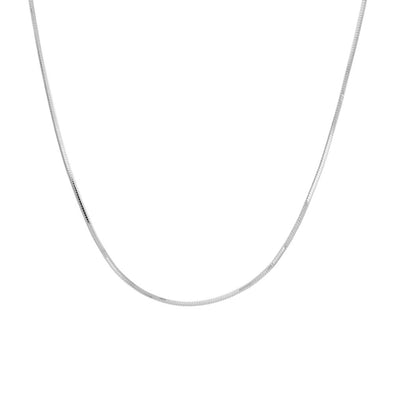 Sterling Silver .8 mm Diamond-cut Snake Chain (15-20 Inch)