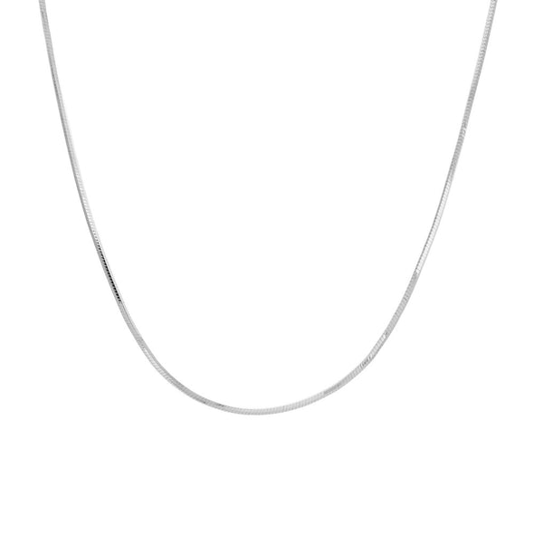 Sterling Silver .8 mm Diamond-cut Snake Chain (15-20 Inch)