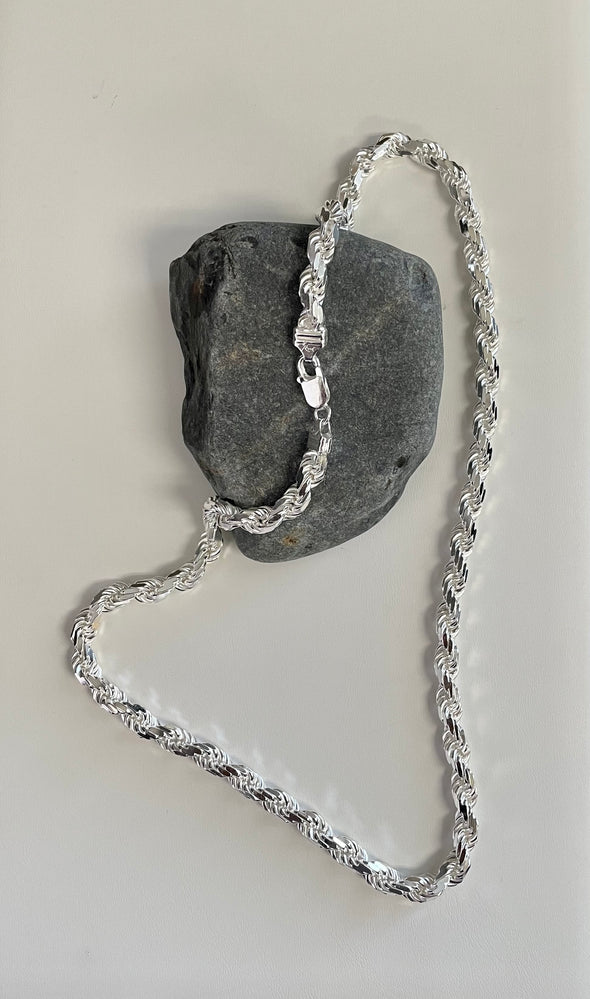 Sterling Silver Rope Chain Necklaces