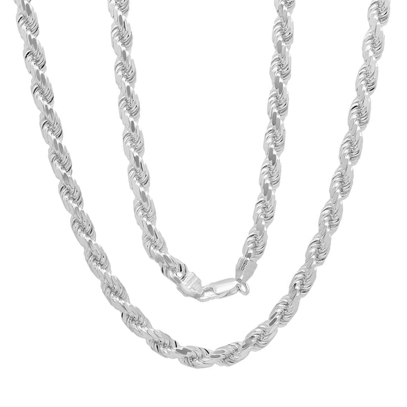 Sterling Silver Rope Chain Necklaces