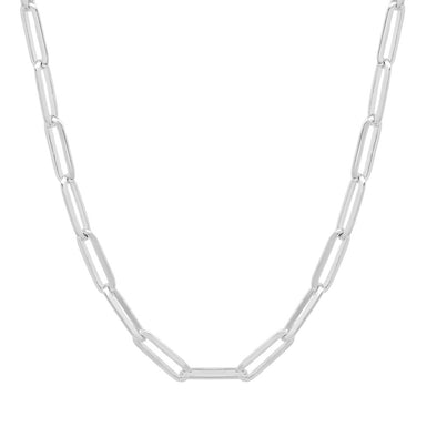 Sterling Silver 4 mm Paper Clip Chain (16-32 Inch)