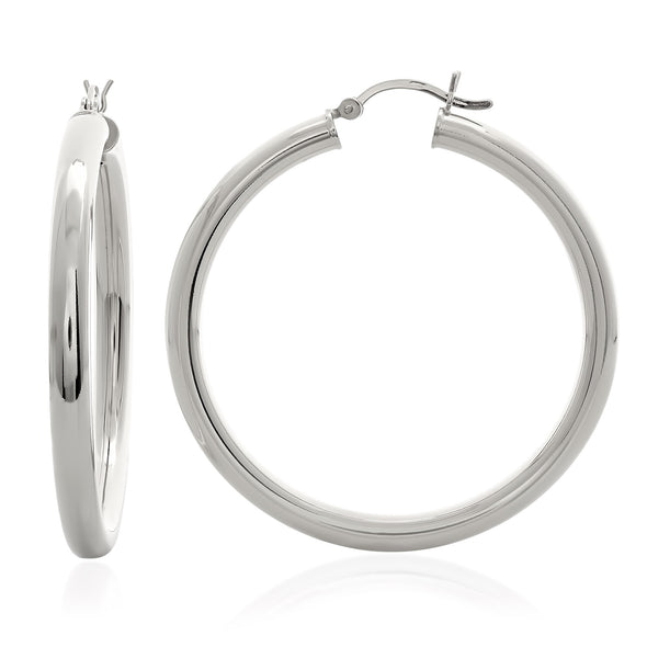 Sterling Silver 1 3/4 Inch Polished Hoop Earring