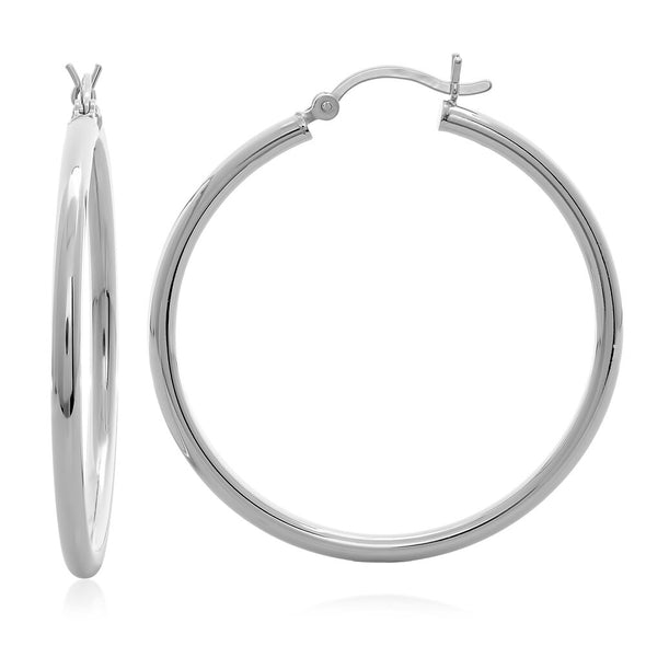Sterling Silver 1.5 Inch Hoop Earring