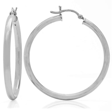 Sterling Silver 1.5 Inch Hoop Earring