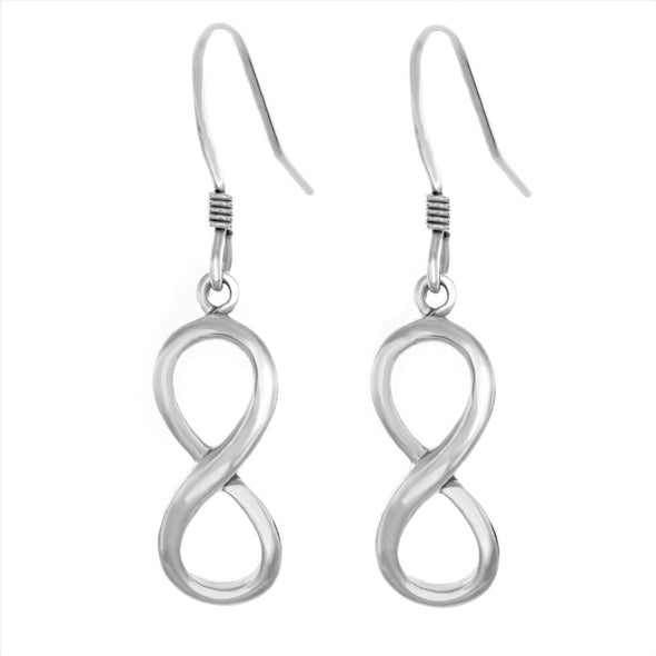 Sterling Silver Infinity Drop Earrings