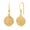 Sterling Silver San Benito Medal Drop Earring