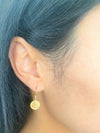 Sterling Silver San Benito Medal Drop Earring