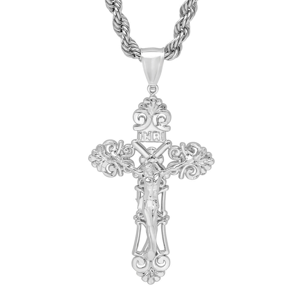 Sterling Silver Crucifix Necklace (30 Inch)
