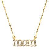 Sterling Silver Cubic Zirconia Mom Necklace