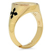 Yellow Gold Plated Silver and Enamel Virgin Mary Ring ( Size 5.5-8.5 )