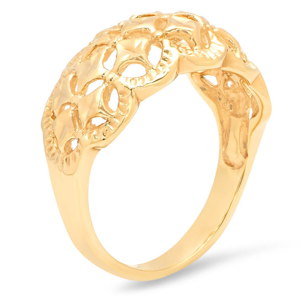 14K Yellow Gold Dome Ring ( Size 5-9 )