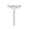 Sterling Silver and Cubic Zirconia Cross Ring ( Size 5-8 )