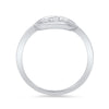 Sterling Silver and Cubic Zirconia Cross Ring ( Size 5-8 )