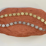 Gold and Platinum Plated Silver Saints Bracelet
