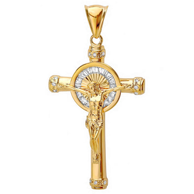 Sterling Silver and Cubic Zirconia Crucifix
