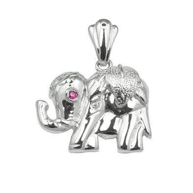 Sterling Silver Lucky Elephant Necklace ( 18 Inch )
